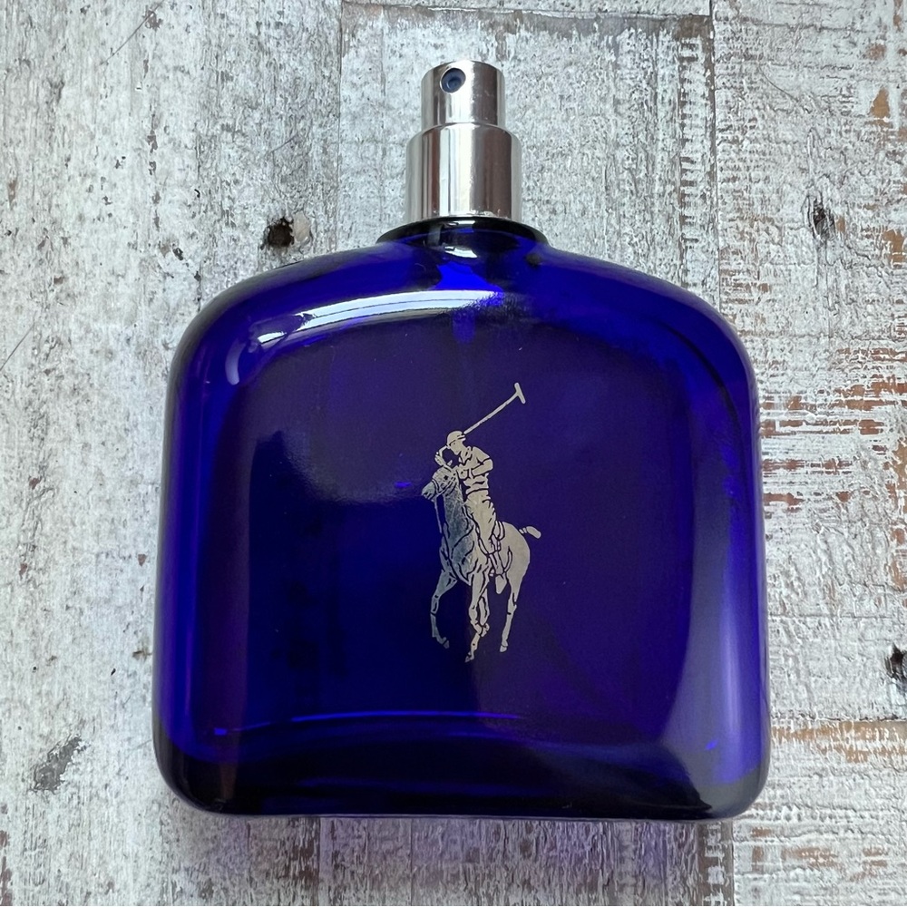 Polo Ralph Lauren Blue Eau De Toilette Cologne Half Bottle Left Of 4.2oz